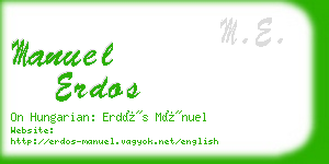 manuel erdos business card